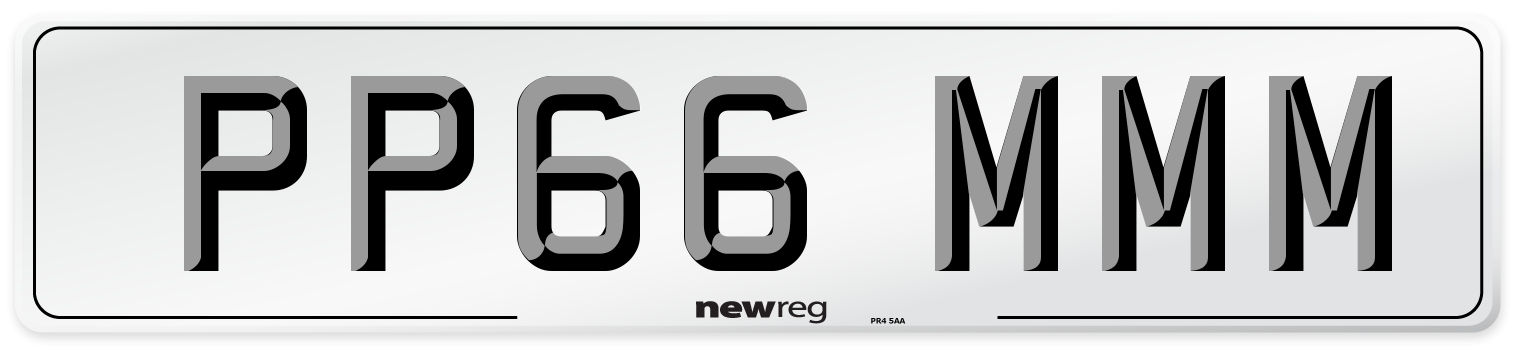 PP66 MMM Number Plate from New Reg